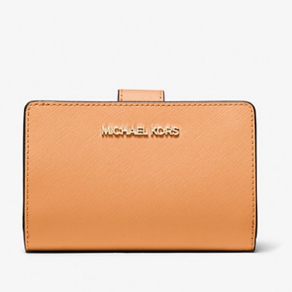 Michael Kors Medium Cross Grain Leather Wallet: Cider, 5.25×3.5×1.25, NWT - Picture 1 of 4